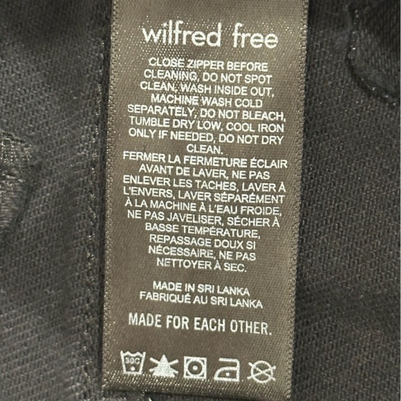 Aritzia Wilfred Free Two Step Flared Pants High Waisted Jeans Black Minimal Sz 4 - Picture 9 of 10